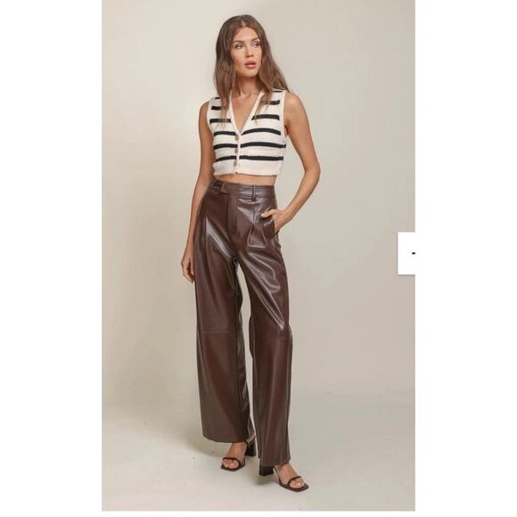 Line & Dot Tumi Top Striped Sleeveless Sweater Gold Buttons Sz S NWT $88 - Picture 12 of 14